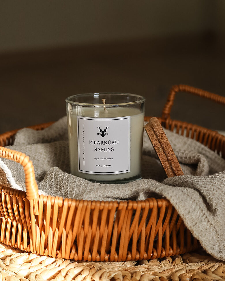 Aromatic soy wax candle Gingerbread House