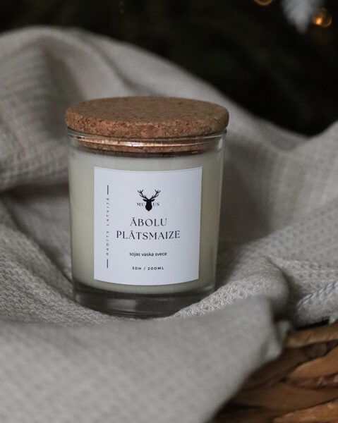 Aromātiska sojas vaska svece Ābolu Plātsmaize
