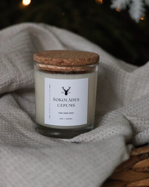 Aromātiska sojas vaska svece Šokolādes Cepums